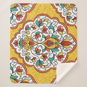 Couverture Sherpa Ornement floral : Motifs indiens turcs.