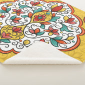 Couverture Sherpa Ornement floral : Motifs indiens turcs. (3/4)