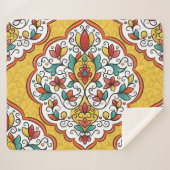 Couverture Sherpa Ornement floral : Motifs indiens turcs. (Devant (Horizontal))