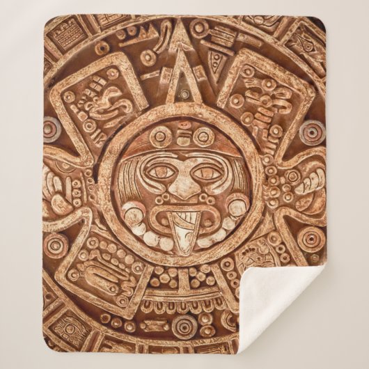 Couverture Sherpa Ornement païen d'une tribu Maya texture (Devant)