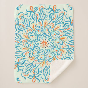 Couverture Sherpa Ornement pour carreaux en céramique. Motif Abstrai