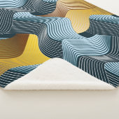 Couverture Sherpa Ornement sans soudure Abstrait avec vagues (3/4)