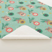 Couverture Sherpa Ornements de chats sur Motif d'arbre (3/4)