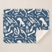 Couverture Sherpa Os de dinosaure (bleu) (Devant (Horizontal))