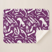 Couverture Sherpa Os Dinosaures (Violet) (Devant (Horizontal))
