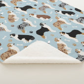 Couverture Sherpa Os et pattes de berger australiens Sherpa Blanket (3/4)