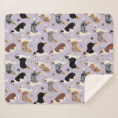 Couverture Sherpa Os et pattes des bergers australiens (Devant (Horizontal))