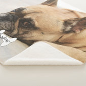 Couverture Sherpa Os mignon de nom de chiot de Frenchie de (3/4)