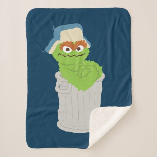 Couverture Sherpa Oscar the Grouch Trash Can Lean (Devant)