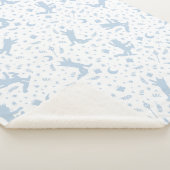 Couverture Sherpa Où les choses sauvages Blue Floral (3/4)