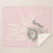 Couverture Sherpa Où les choses sauvages sont citées - rose (Devant (Horizontal))