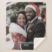 Couverture Sherpa Our First Christmas Together Sherpa Blanket Photo (Devant)