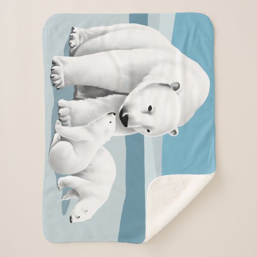 Couverture Sherpa Ours blanc et CUB (Devant)