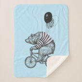 Couverture Sherpa Ours de bicyclette de ballon (Devant)
