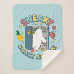 Couverture Sherpa Ours De Glace - Attaque Snack Sneaky!