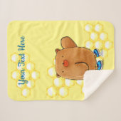 Couverture Sherpa Ours de miel doux (Devant (Horizontal))