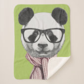 Couverture Sherpa Ours panda prêt d'hiver (Devant)