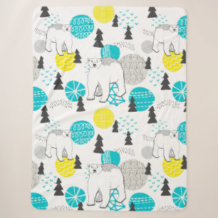 Couverture Sherpa Ours polaire