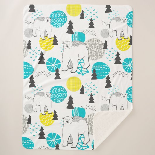 Couverture Sherpa Ours polaire (Devant)