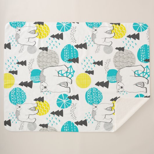 Couverture Sherpa Ours polaire (Devant (Horizontal))