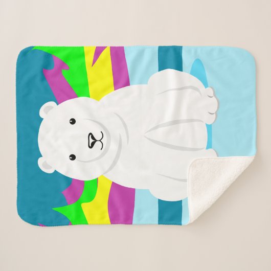 Couverture Sherpa Ours polaire (Devant (Horizontal))