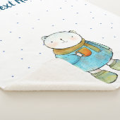 Couverture Sherpa Ours polaire aimant le café (3/4)