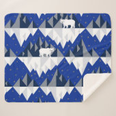 Couverture Sherpa Ours polaire sur Iceberg Motif sans couture. (Devant (Horizontal))