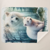 Couverture Sherpa Ours polaires (Devant (Horizontal))