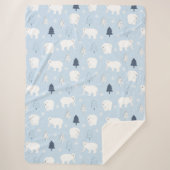 Couverture Sherpa Ours polaires mignons (Devant)