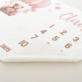 Couverture Sherpa Ours rose dans l'air chaud Balloon Baby Milestone (3/4)