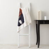 Couverture Sherpa Ours rouge de chandail de renne (En situation)