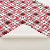Couverture Sherpa Ours sauvage mignon et rouge pâle blanc et noir pl (3/4)