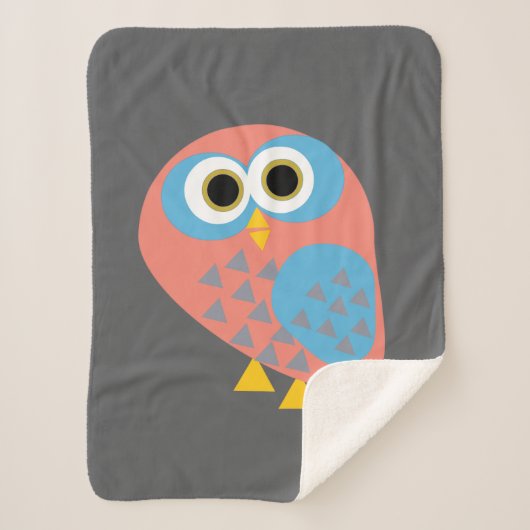 Couverture Sherpa Owl Pop Art (Devant)