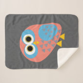 Couverture Sherpa Owl Pop Art (Devant (Horizontal))