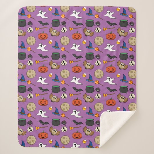 Couverture Sherpa Pack Halloween Kawaii (Devant)