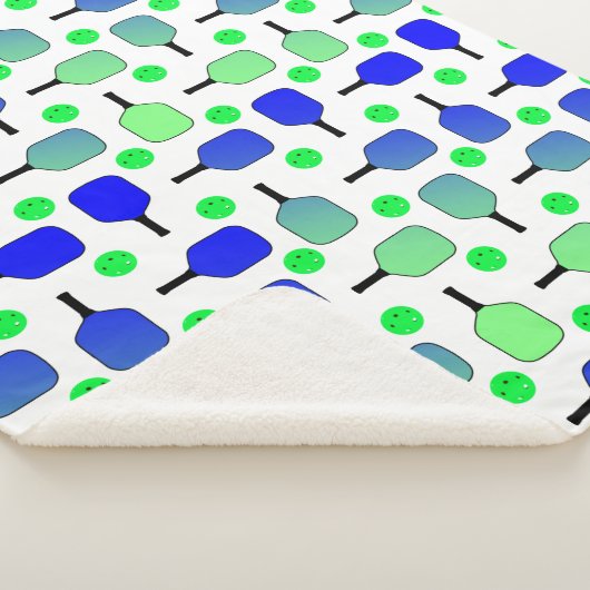 Couverture Sherpa Pagaies de Pickleball Bleu et Vert Pickleball Vert (3/4)