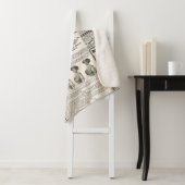 Couverture Sherpa Page de journal avec publicité antique (En situation)