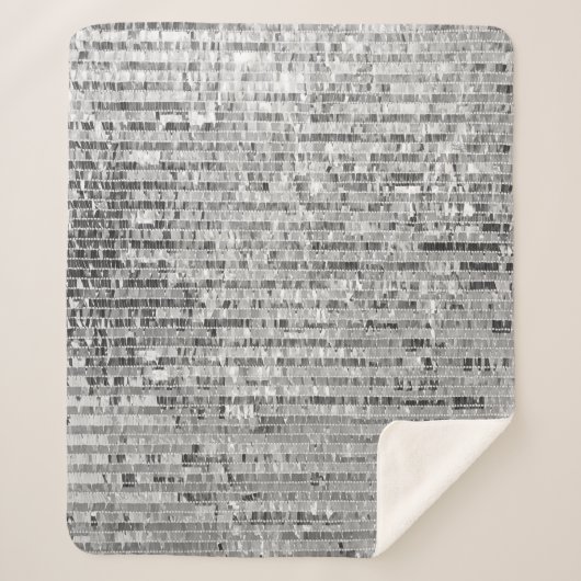 Couverture Sherpa Paillettes d'argent, arrière - plan glamour sans s (Devant)