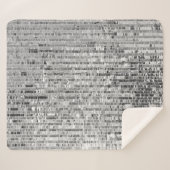 Couverture Sherpa Paillettes en argent motif transparent (Devant (Horizontal))