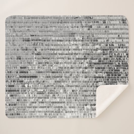 Couverture Sherpa Paillettes en argent motif transparent (Devant (Horizontal))