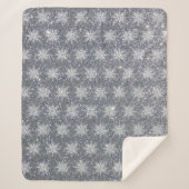 Couverture Sherpa Paillettes et flocons de neige (Devant)