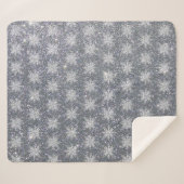 Couverture Sherpa Paillettes et flocons de neige (Devant (Horizontal))