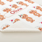 Couverture Sherpa Pain d'épice personnalisé Cookie Noël Noël Noël No (3/4)