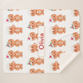 Couverture Sherpa Pain d'épice personnalisé Cookie Noël Noël Noël No (Devant (Horizontal))