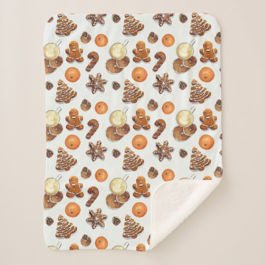 Couverture Sherpa Pain d'épices Parfum de Noël (Devant)