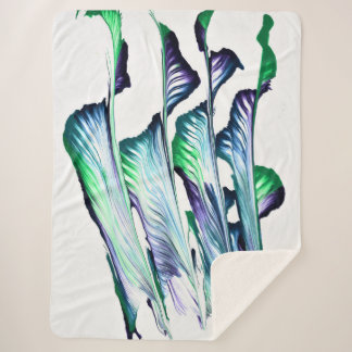 Couverture Sherpa Pain Remover 1 Purple Green Flower Blanket