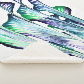 Couverture Sherpa Pain Remover 1 Purple Green Flower Blanket (3/4)