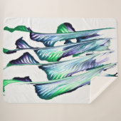 Couverture Sherpa Pain Remover 1 Purple Green Flower Blanket (Devant (Horizontal))