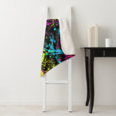 Couverture Sherpa Paint Neon brillant (En situation)