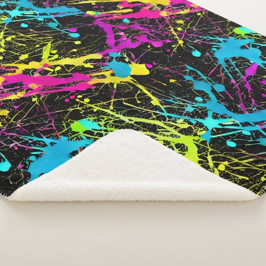 Couverture Sherpa Paint Neon brillant (3/4)